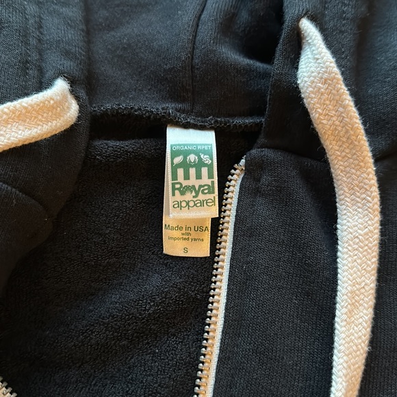 Peloton 🔥 Zip Up Sweatshirt Hoodie Pause Breathe Reflect Black Sz S - Picture 3 of 6